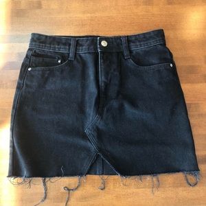 Zara Black Denim Skirt
